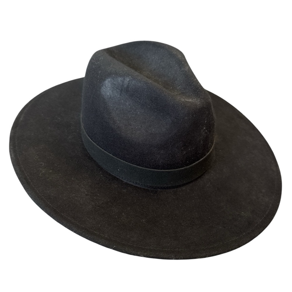 Free People NWT Wool Black Wide Brimmed Hat